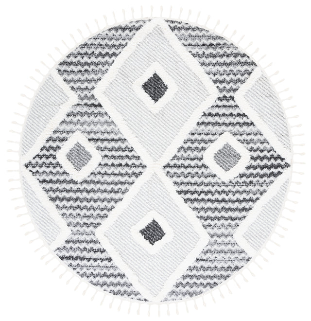 Safavieh Moroccan Tassel Shag Mts612F Grey/Ivory Rug.