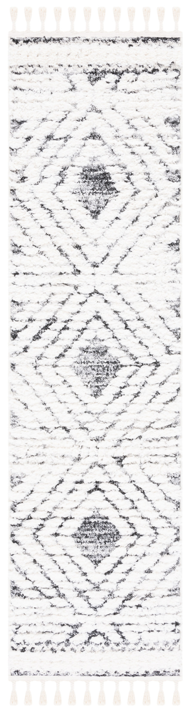 Safavieh Moroccan Tassel Shag Mts614A Ivory/Grey Rug.