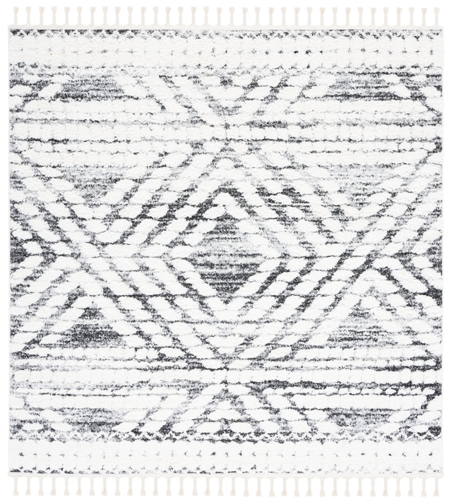 Safavieh Moroccan Tassel Shag Mts614A Ivory/Grey Rug.