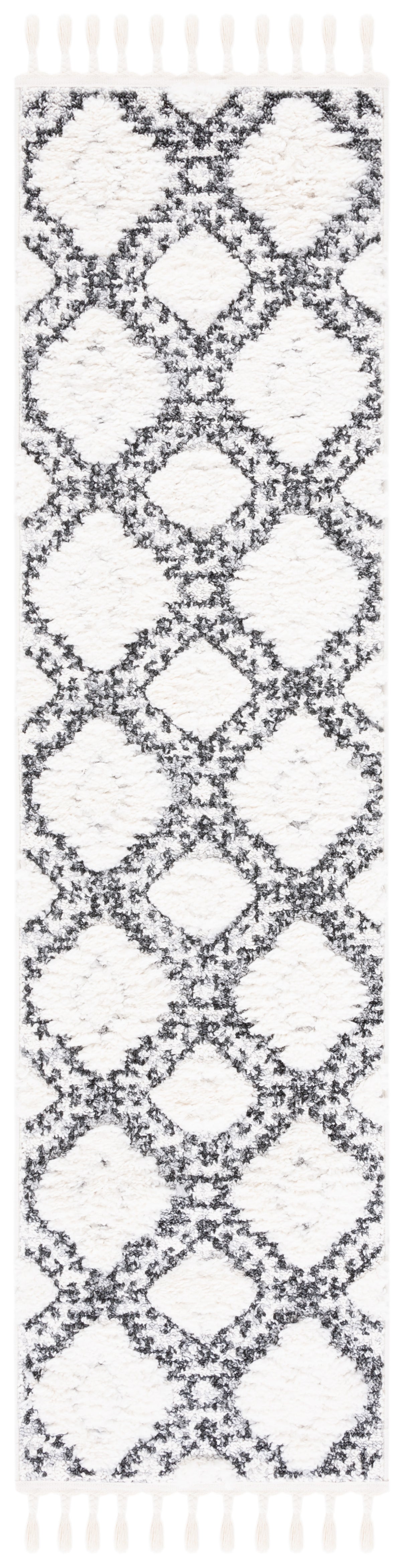 Safavieh Moroccan Tassel Shag Mts616A Ivory/Grey Rug.