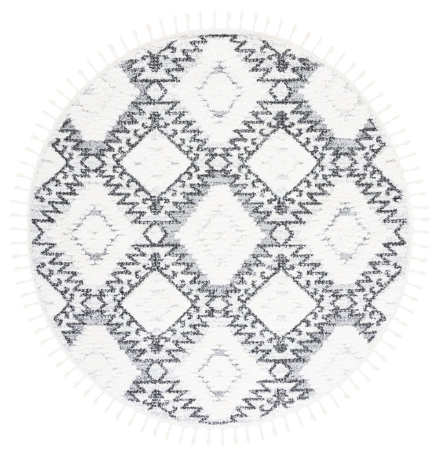 Safavieh Moroccan Tassel Shag Mts616A Ivory/Grey Rug.