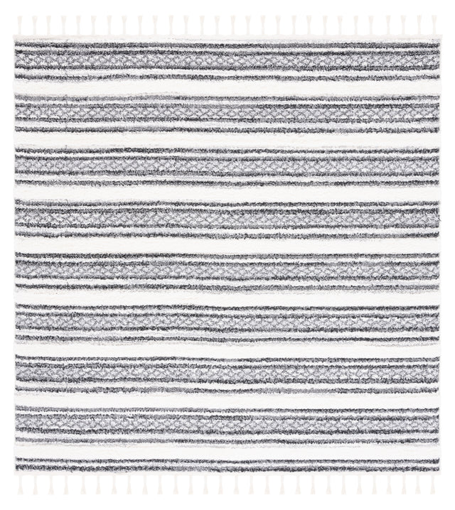 Safavieh Moroccan Tassel Shag Mts620F Grey/Ivory Rug.