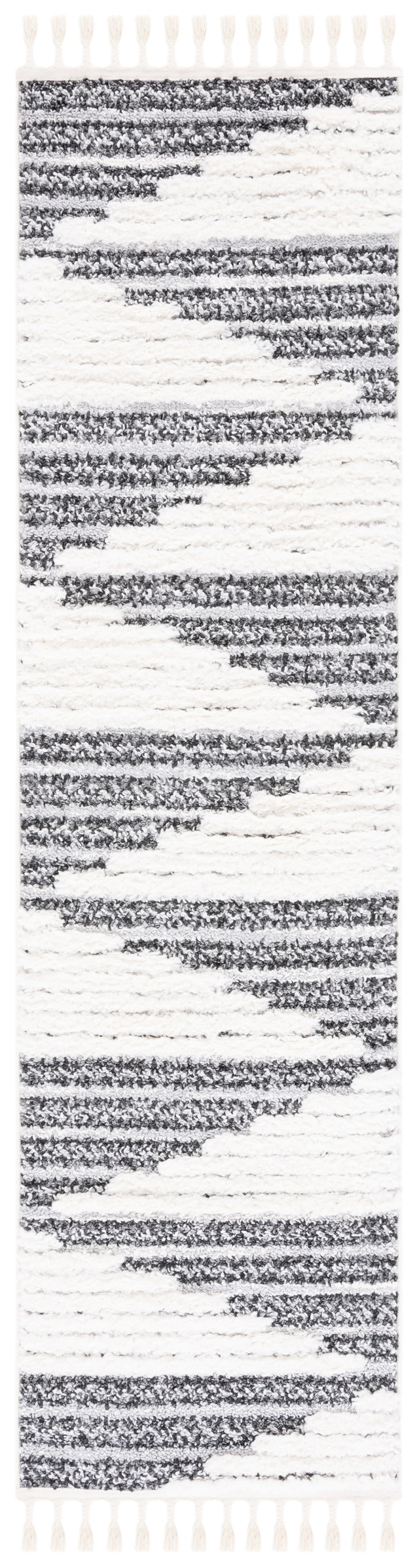 Safavieh Moroccan Tassel Shag Mts622F Dark Grey/Ivory Rug.