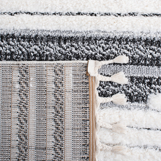 Safavieh Moroccan Tassel Shag Mts622F Dark Grey/Ivory Rug.