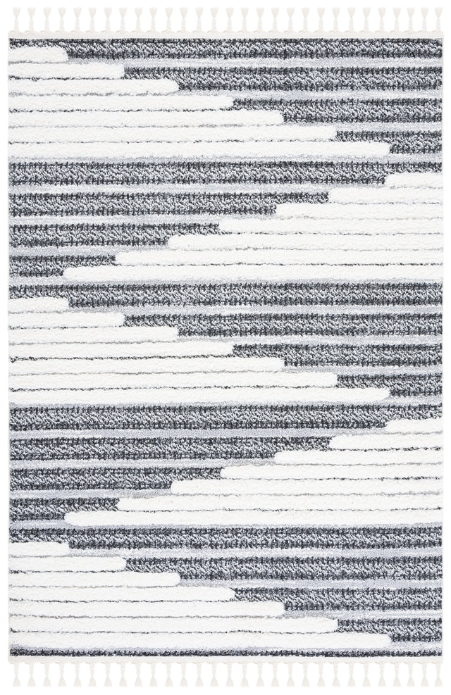 Safavieh Moroccan Tassel Shag Mts622F Dark Grey/Ivory Rug.