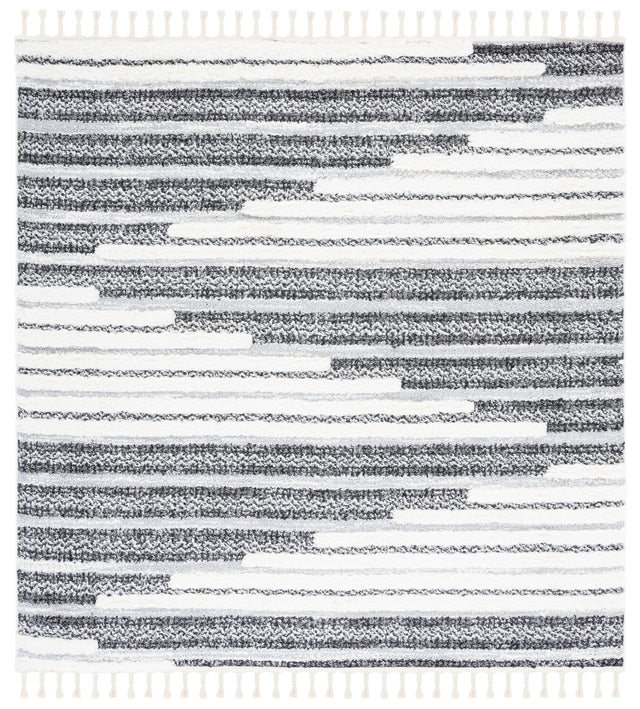 Safavieh Moroccan Tassel Shag Mts622F Dark Grey/Ivory Rug.