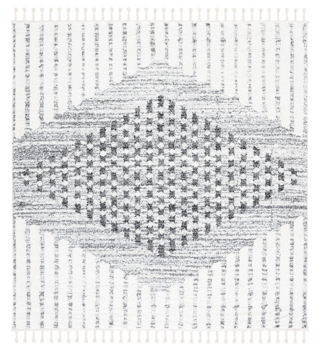 Safavieh Moroccan Tassel Shag Mts624F Grey/Ivory Rug.