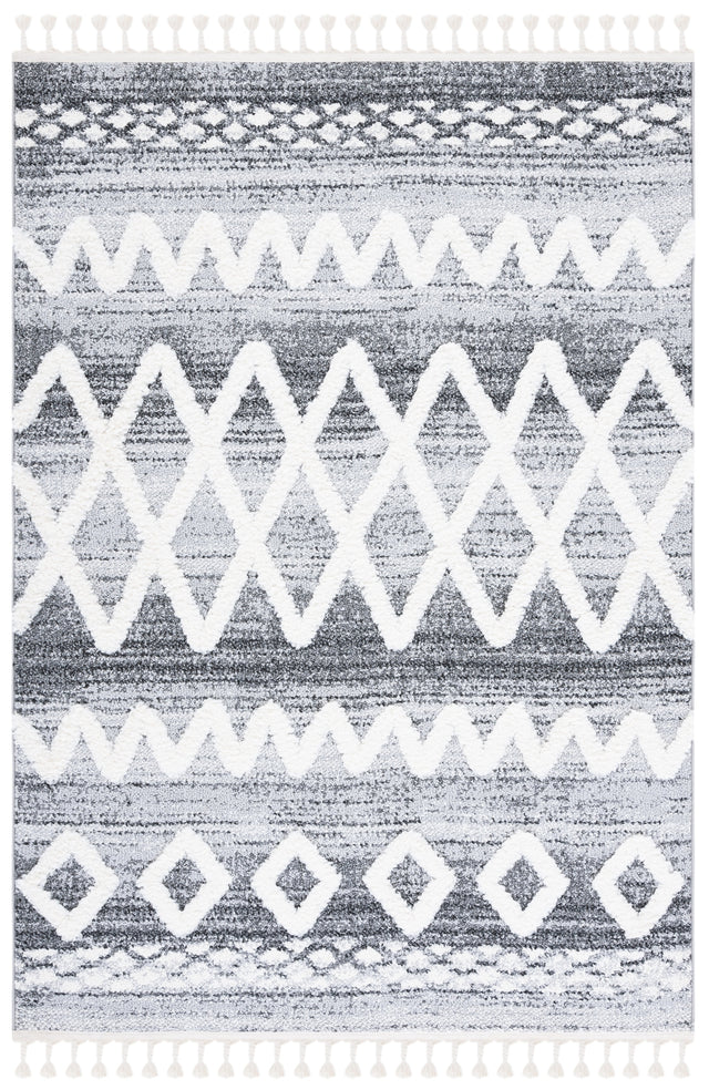 Safavieh Moroccan Tassel Shag Mts626F Grey/Ivory Rug.