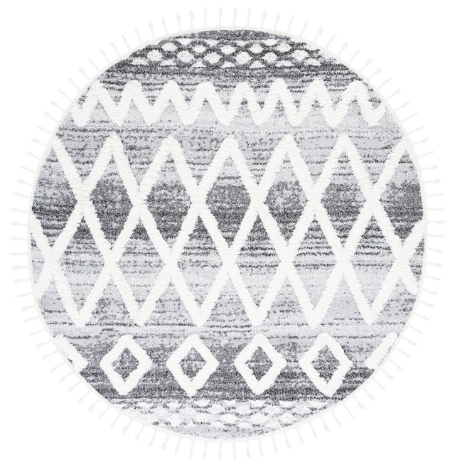 Safavieh Moroccan Tassel Shag Mts626F Grey/Ivory Rug.