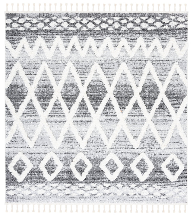 Safavieh Moroccan Tassel Shag Mts626F Grey/Ivory Rug.