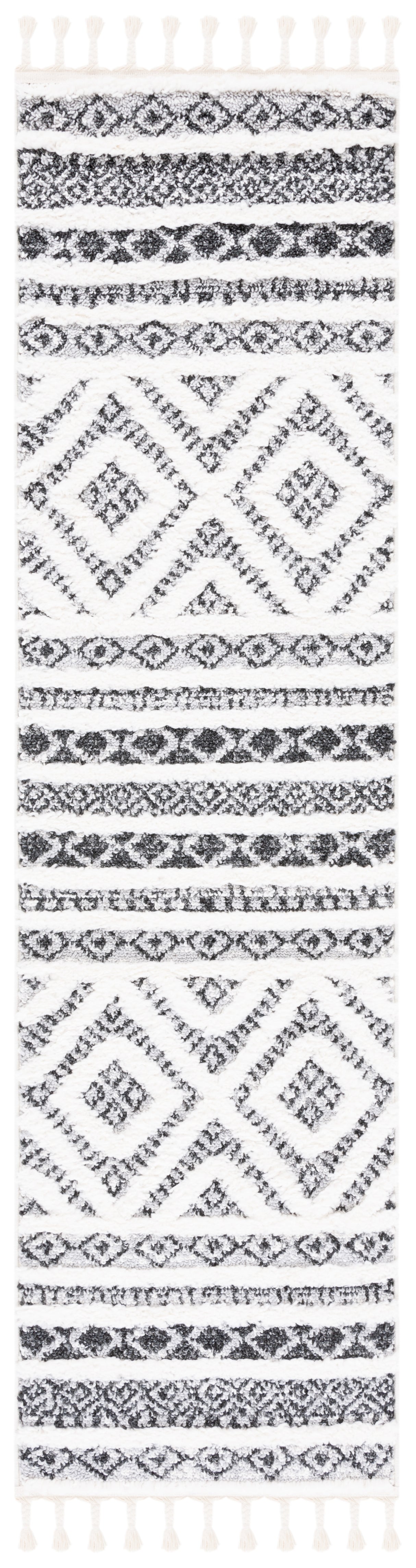 Safavieh Moroccan Tassel Shag Mts628F Grey/Ivory Rug.