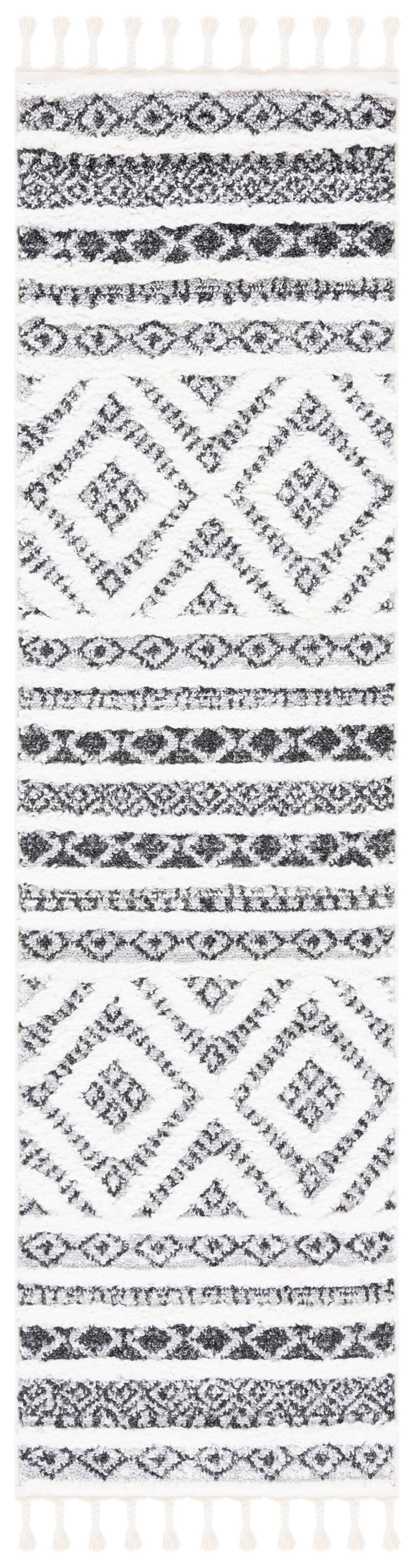 Safavieh Moroccan Tassel Shag Mts628F Grey/Ivory Rug.