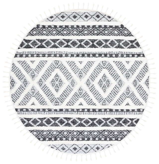 Safavieh Moroccan Tassel Shag Mts628F Grey/Ivory Rug.