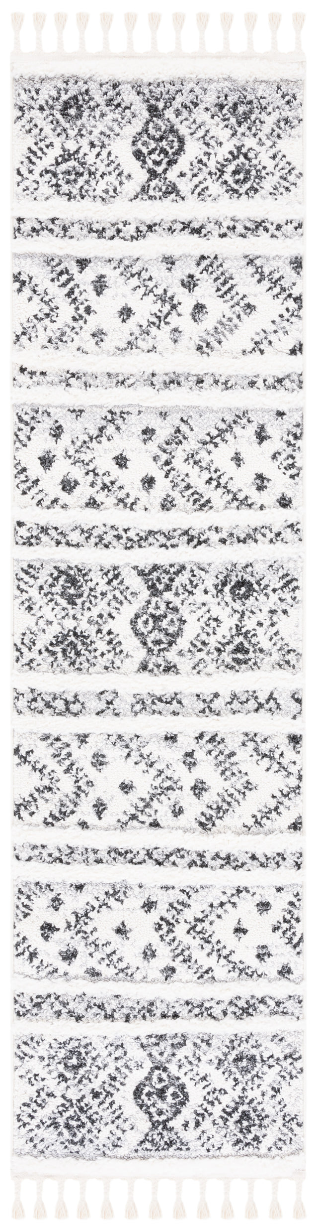 Safavieh Moroccan Tassel Shag Mts630A Ivory/Grey Rug.