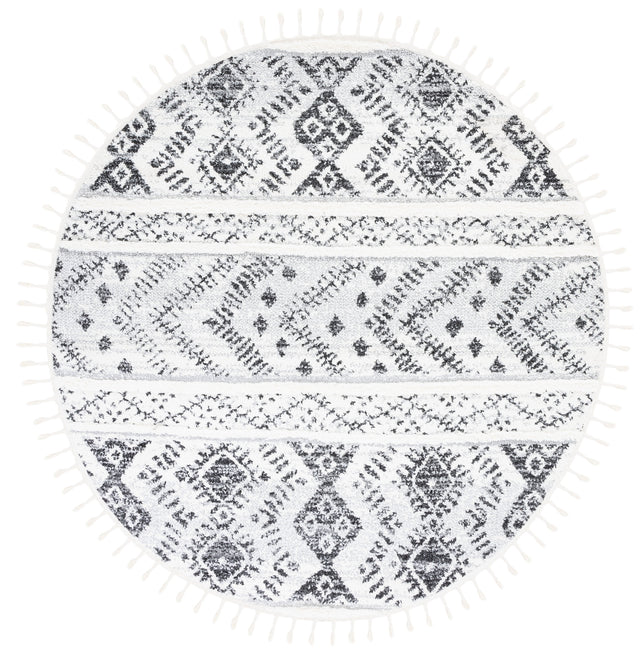 Safavieh Moroccan Tassel Shag Mts630A Ivory/Grey Rug.