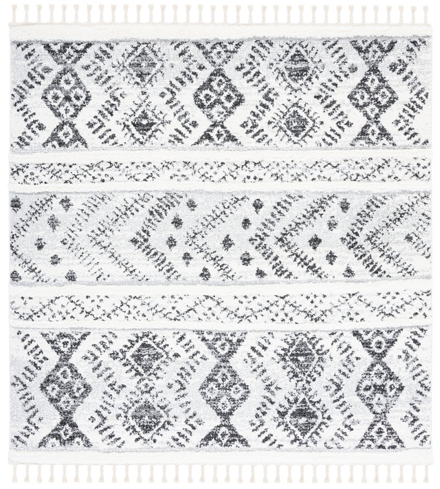 Safavieh Moroccan Tassel Shag Mts630A Ivory/Grey Rug.