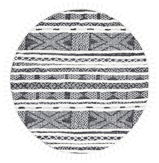 Safavieh Moroccan Tassel Shag Mts632Z Black/Ivory Rug.