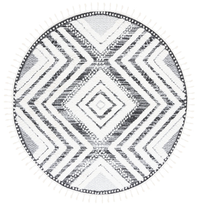 Safavieh Moroccan Tassel Shag Mts636A Ivory/Grey Rug.