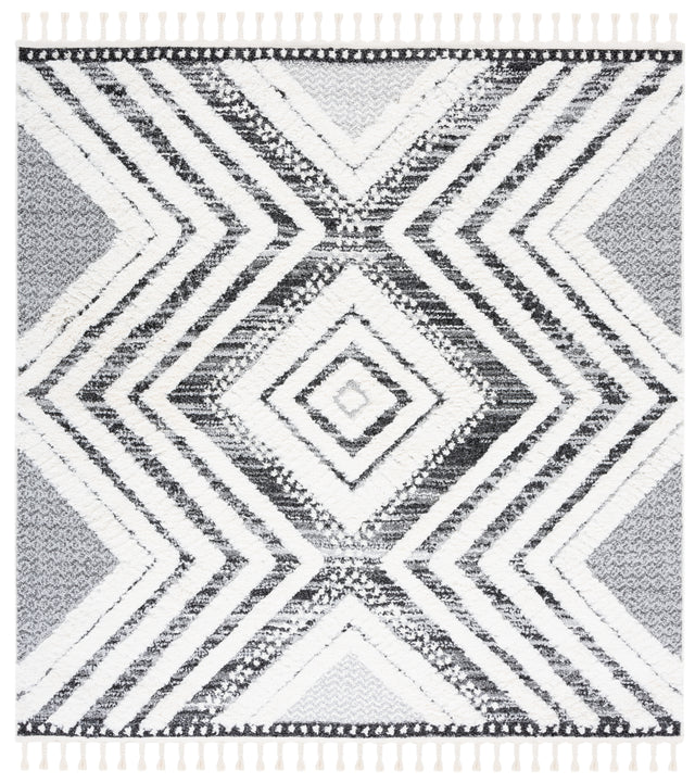 Safavieh Moroccan Tassel Shag Mts636A Ivory/Grey Rug.
