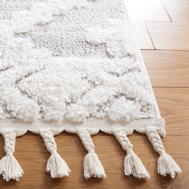 Safavieh Moroccan Tassel Shag Mts640A Ivory/Beige Rug.