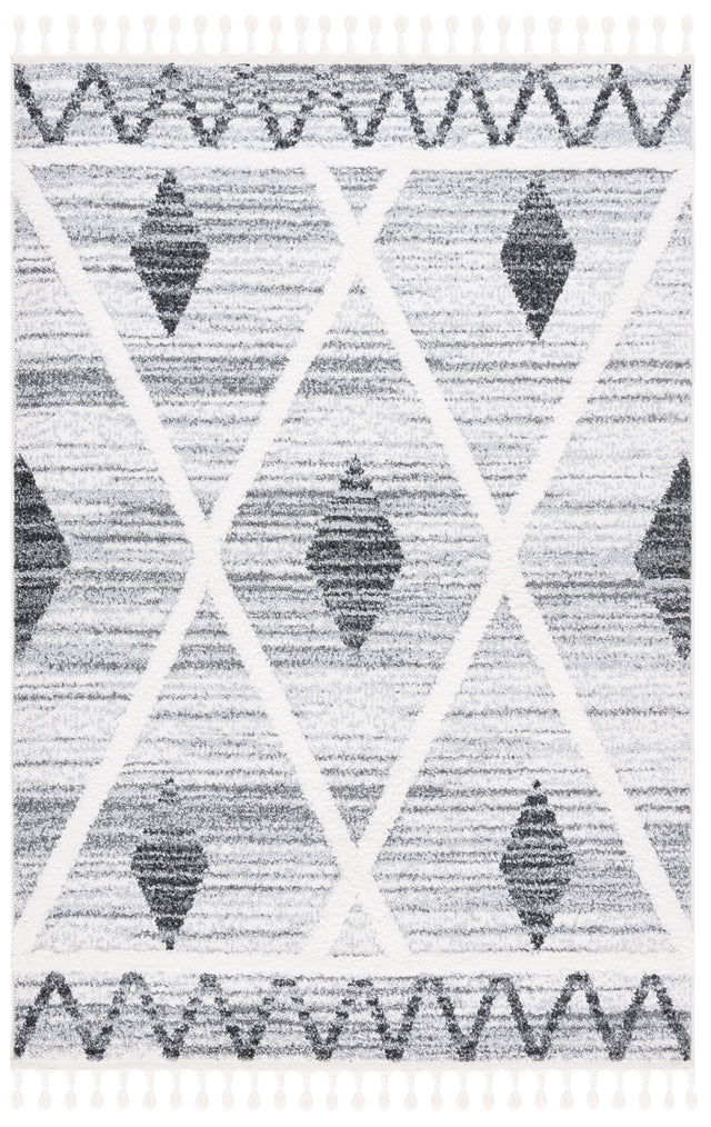 Safavieh Moroccan Tassel Shag Mts642F Grey/Ivory Rug.