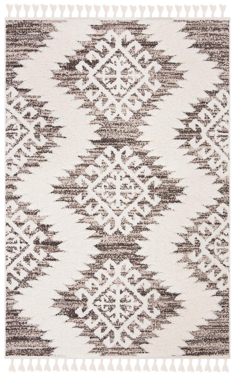 Safavieh Moroccan Tassel Shag Mts652A Ivory/Brown Rug.