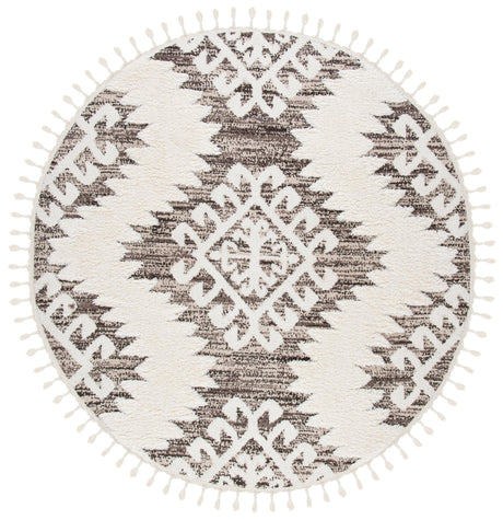 Safavieh Moroccan Tassel Shag Mts652A Ivory/Brown Rug.