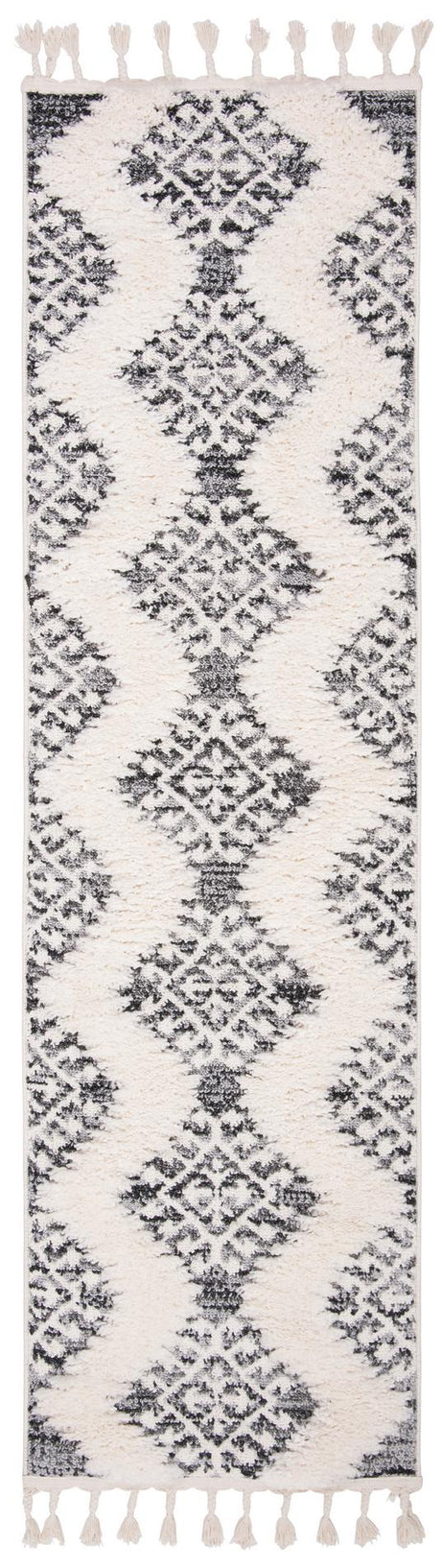 Safavieh Moroccan Tassel Shag Mts652F Ivory/Grey Rug.