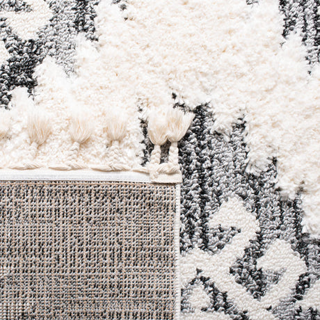 Safavieh Moroccan Tassel Shag Mts652F Ivory/Grey Rug.