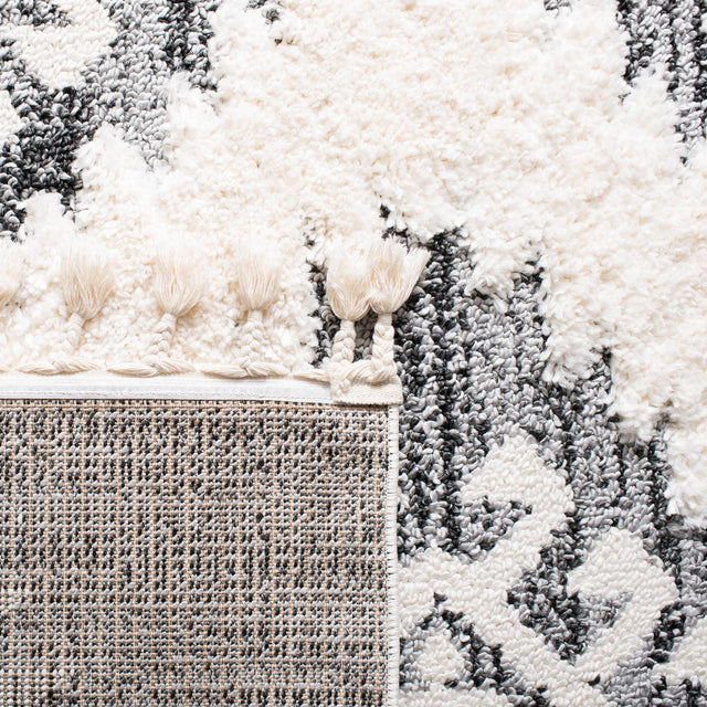 Safavieh Moroccan Tassel Shag Mts652F Ivory/Grey Rug.