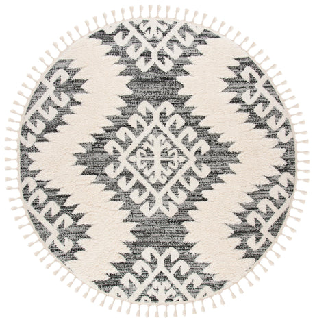 Safavieh Moroccan Tassel Shag Mts652F Ivory/Grey Rug.