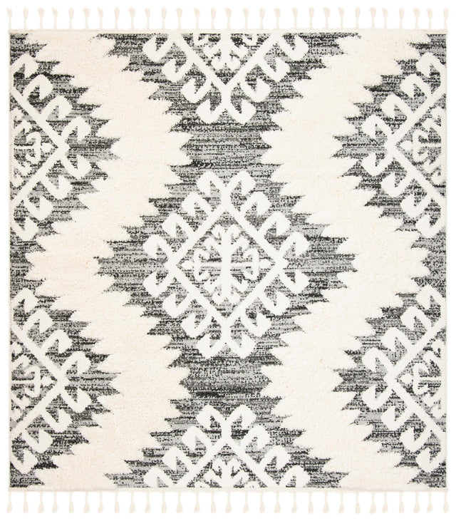 Safavieh Moroccan Tassel Shag Mts652F Ivory/Grey Rug.