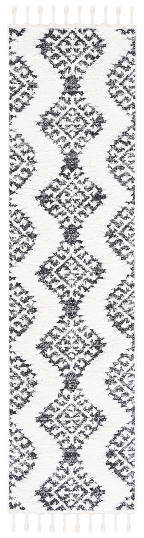 Safavieh Moroccan Tassel Shag Mts652H Dark Grey/Ivory Rugs.