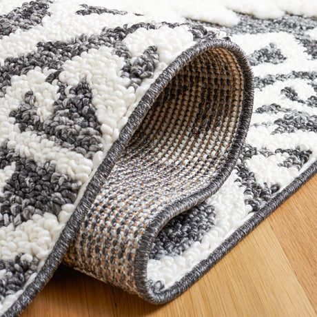 Safavieh Moroccan Tassel Shag Mts652H Dark Grey/Ivory Rugs.