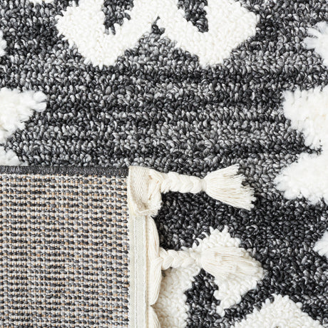 Safavieh Moroccan Tassel Shag Mts652H Dark Grey/Ivory Rugs.