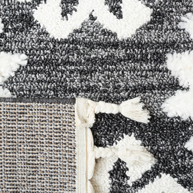 Safavieh Moroccan Tassel Shag Mts652H Dark Grey/Ivory Rugs.
