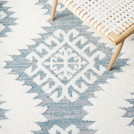 Safavieh Moroccan Tassel Shag Mts652K Teal/Ivory Rugs.