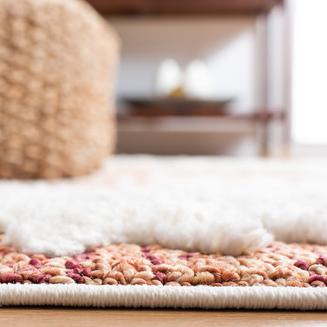 Safavieh Moroccan Tassel Shag Mts652P Orange/Ivory Rug.