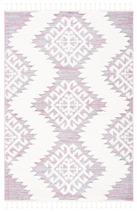 Safavieh Moroccan Tassel Shag Mts652U Pink/Ivory Rugs.