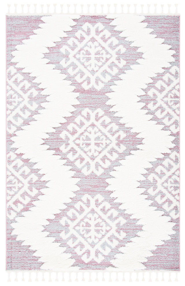 Safavieh Moroccan Tassel Shag Mts652U Pink/Ivory Rugs.