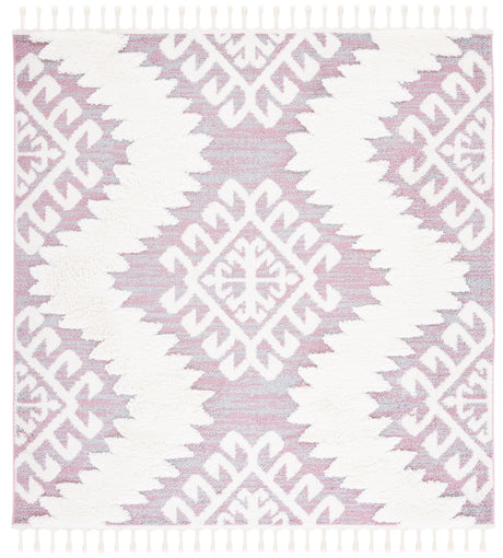 Safavieh Moroccan Tassel Shag Mts652U Pink/Ivory Rugs.