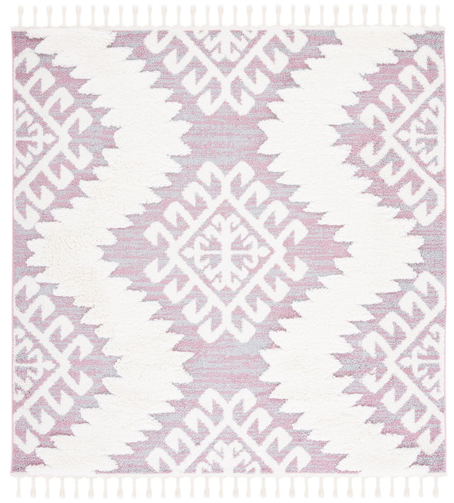 Safavieh Moroccan Tassel Shag Mts652U Pink/Ivory Rugs.