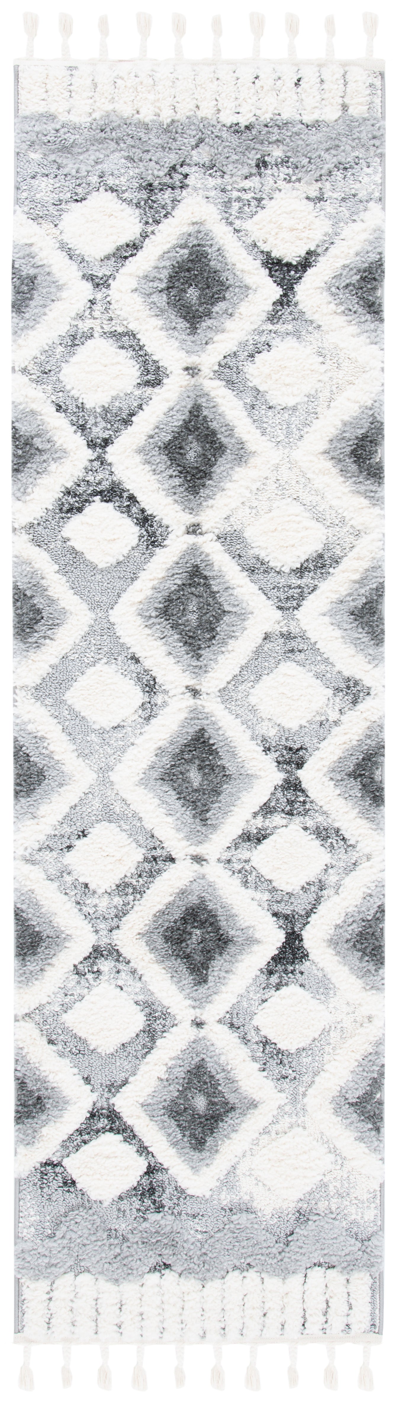 Safavieh Moroccan Tassel Shag Mts656F Grey/Ivory Rugs.