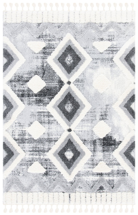Safavieh Moroccan Tassel Shag Mts656F Grey/Ivory Rugs.
