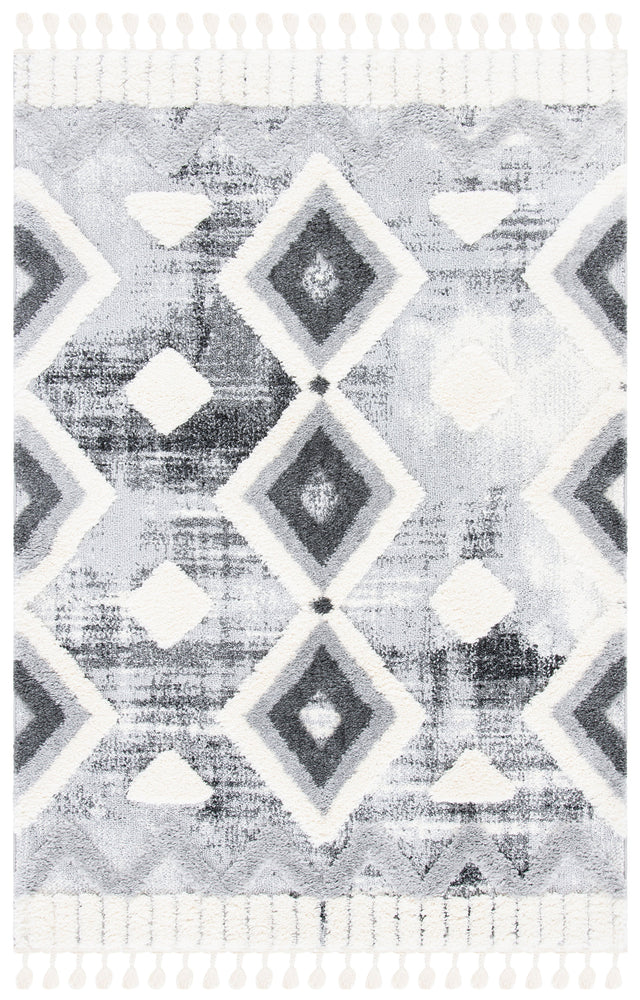 Safavieh Moroccan Tassel Shag Mts656F Grey/Ivory Rugs.