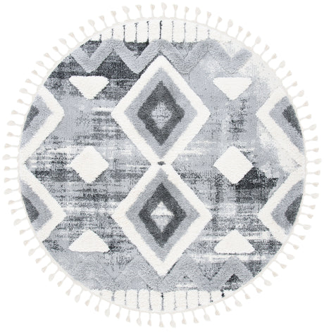 Safavieh Moroccan Tassel Shag Mts656F Grey/Ivory Rugs.
