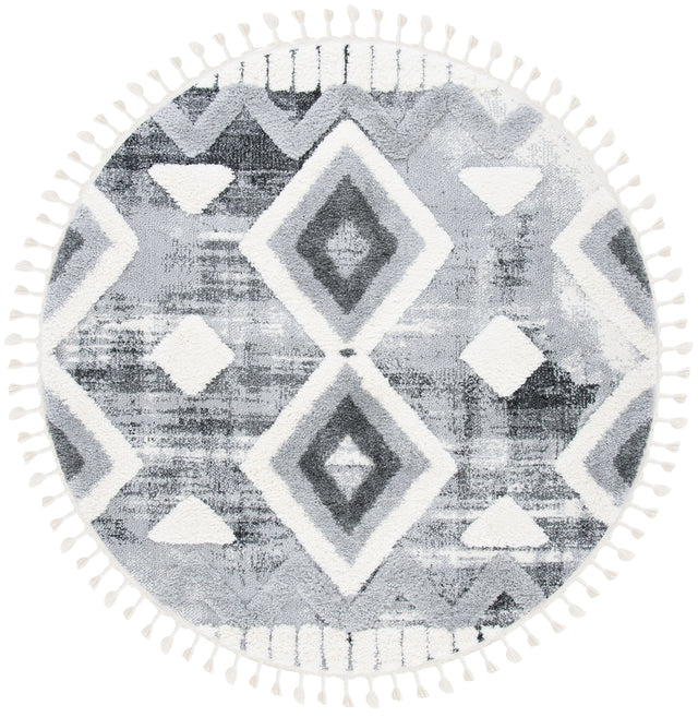 Safavieh Moroccan Tassel Shag Mts656F Grey/Ivory Rugs.
