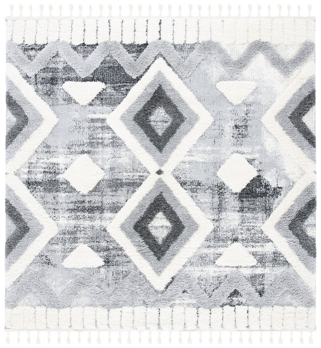 Safavieh Moroccan Tassel Shag Mts656F Grey/Ivory Rugs.