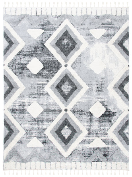 Safavieh Moroccan Tassel Shag Mts656F Grey/Ivory Rugs.