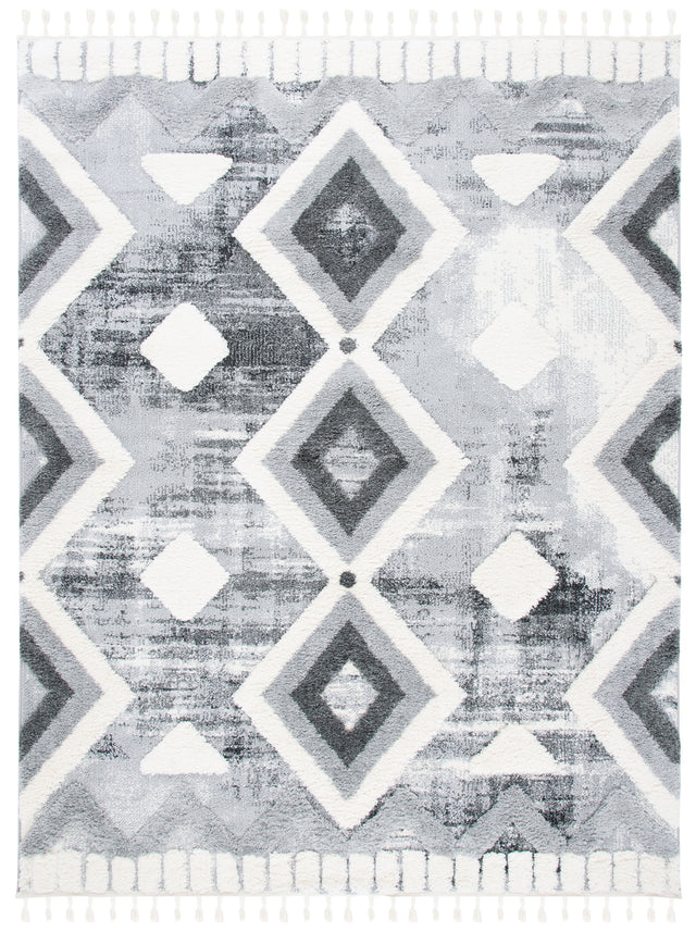 Safavieh Moroccan Tassel Shag Mts656F Grey/Ivory Rugs.